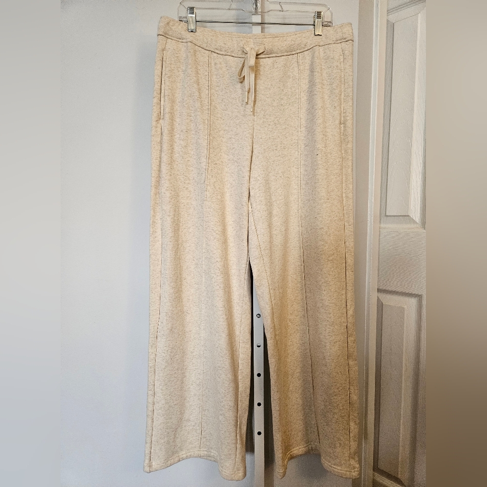 UpWest Cream Wide Leg Lounge Sweats